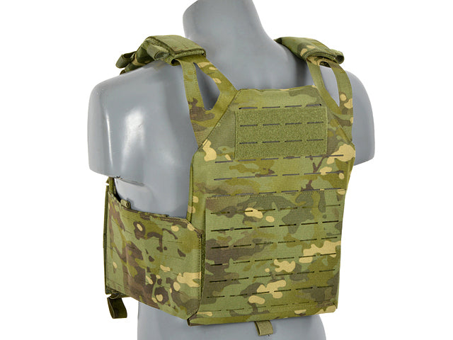 Laser-Cut “Buckle Up" Operator Plate Carrier with AR15/AK Magazine Pouch — MT