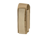 Single Laser-Cut Pistol Magazine Pouch with Flap - Coyote