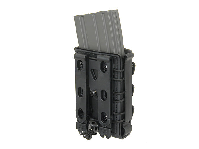 Soft Shell Rifle 5,56 Mag Pouch with MOLLE Clips - Black