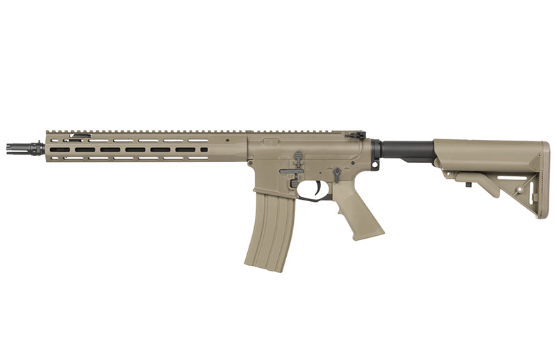 WE13 13" M4/AR-15 Knight's Armament Airsoft Riffel, 30 RPS, ETU - Tan