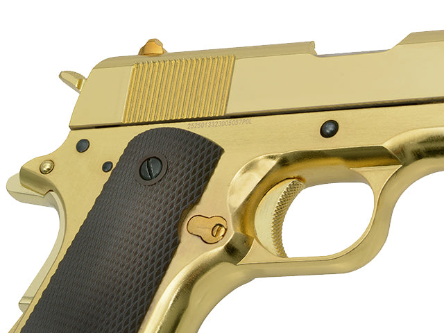 1911 pistol replica with Gas Blowback (GBB) - Gold