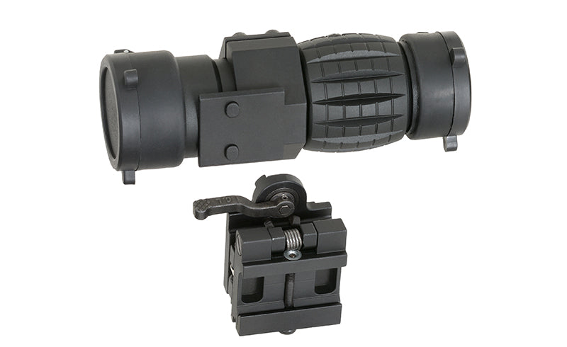 Tactical 3X Magnifier with Flip to Side Mount - Black