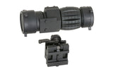 Tactical 3X Magnifier with Flip to Side Mount - Black
