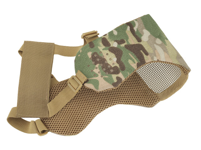 Low-Profile Mesh Mask with Cheek and Ear Protection type A - Multicamo