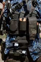 Dual tourniquet holder, side by side version