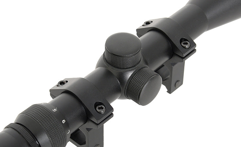 Scope 3-9x40 with high mount rings