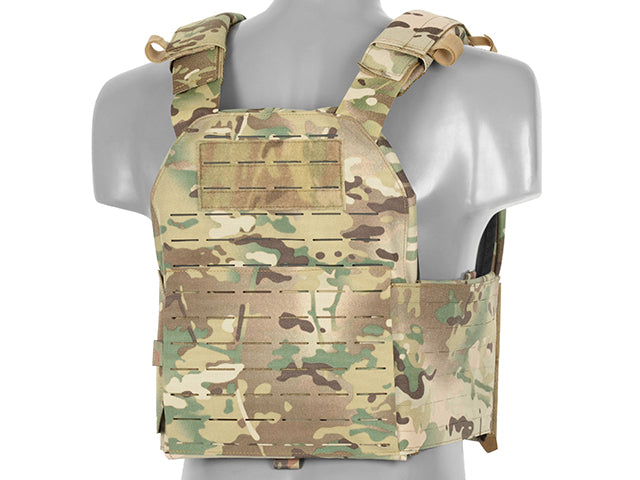 QRF Plate Carrier Laser-Cut Buckle Up with AR15/AK Magazine Pouch - Multicamo