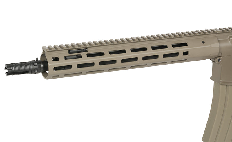 WE13 DSG 13" M4/AR-15 Knight's Armament Airsoft Riffel, 50 RPS, ETU - Tan