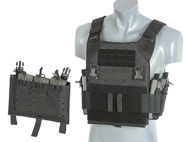 Laser-Cut “Buckle Up" Recon Plate Carrier with AR15/AK Magazine Pouch — Multicamo