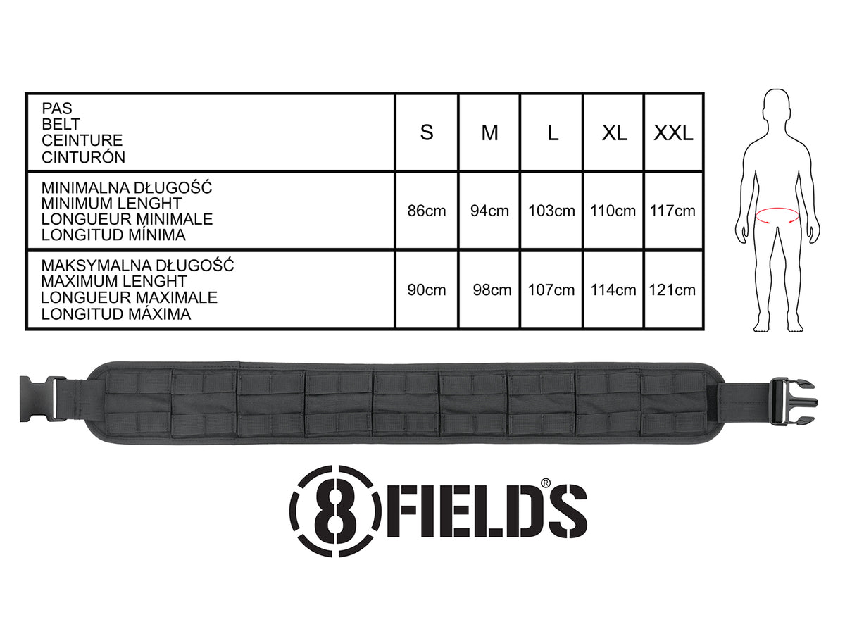 Padded MOLLE Combat Bælte (XL) - MT