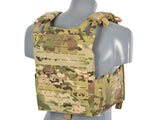 Laser-Cut “Buckle Up" Operator Plate Carrier with AR15/AK Magazine Pouch — Multicamo