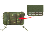 Two-Pocket Utility Pouch with Mounting Panel, Laser Cut - Multicamo Tropic