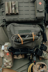 Lower utility pouch for accessories with shockcord retention, Laser Cut