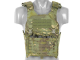 QRF Plate Carrier Laser-Cut Buckle Up with AR15/AK Magazine Pouch - Multicamo Tropic