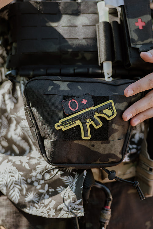 Lower utility pouch for accessories with shockcord retention, Laser Cut - Multicam Black