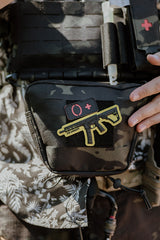 Lower utility pouch for accessories with shockcord retention, Laser Cut - Multicam Black