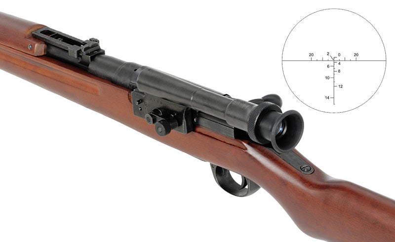 Type 97 bolt-action airsoft riffel - ægte træ