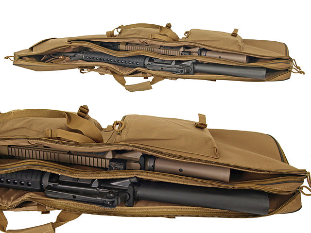 47 inches double rifle gun case - black