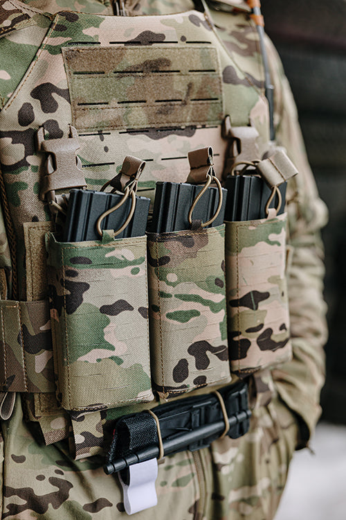 Panel Buckle Up Laser-Cut for 3 AR15/AK Magazines - Multicamo