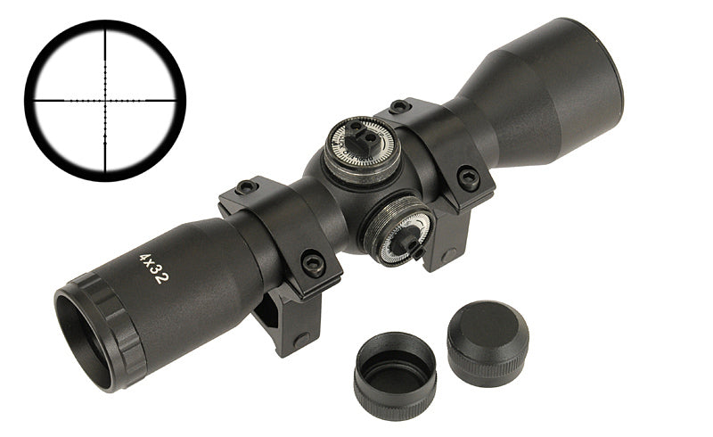 4X32 Compact Scope w/ Rings - Black