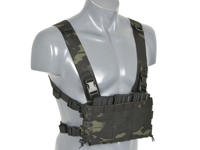 Chest Rig COMPACT - Buckle-up, MOLLE Laser Cut - Multicamo Black