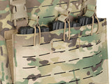 QRF Plate Carrier Laser-Cut Buckle Up with AR15/AK Magazine Pouch - Multicamo