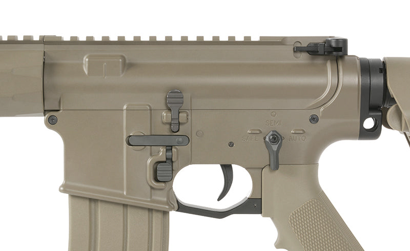 WE13 DSG 9,5" M4/AR-15 Knight's Armament Airsoft Riffel, 50 RPS, ETU - TAN