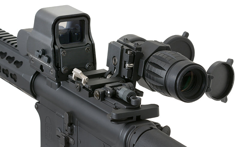 Tactical 3X Magnifier with Flip to Side Mount - Black