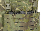 QRF Plate Carrier Laser-Cut Buckle Up with AR15/AK Magazine Pouch - Multicamo Tropic