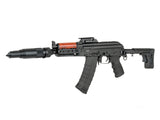 AK russisk telescopic foldable kolbe - Sort