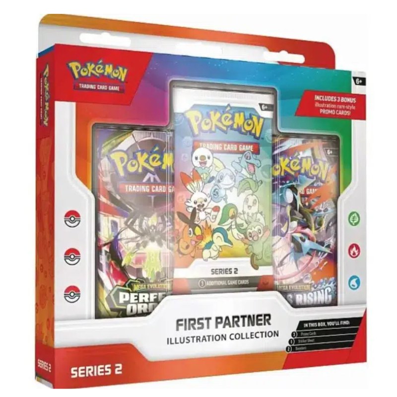 Pokémon First Partner Illustration Collection Series 2 - Forseglet kasse med 6 stk.