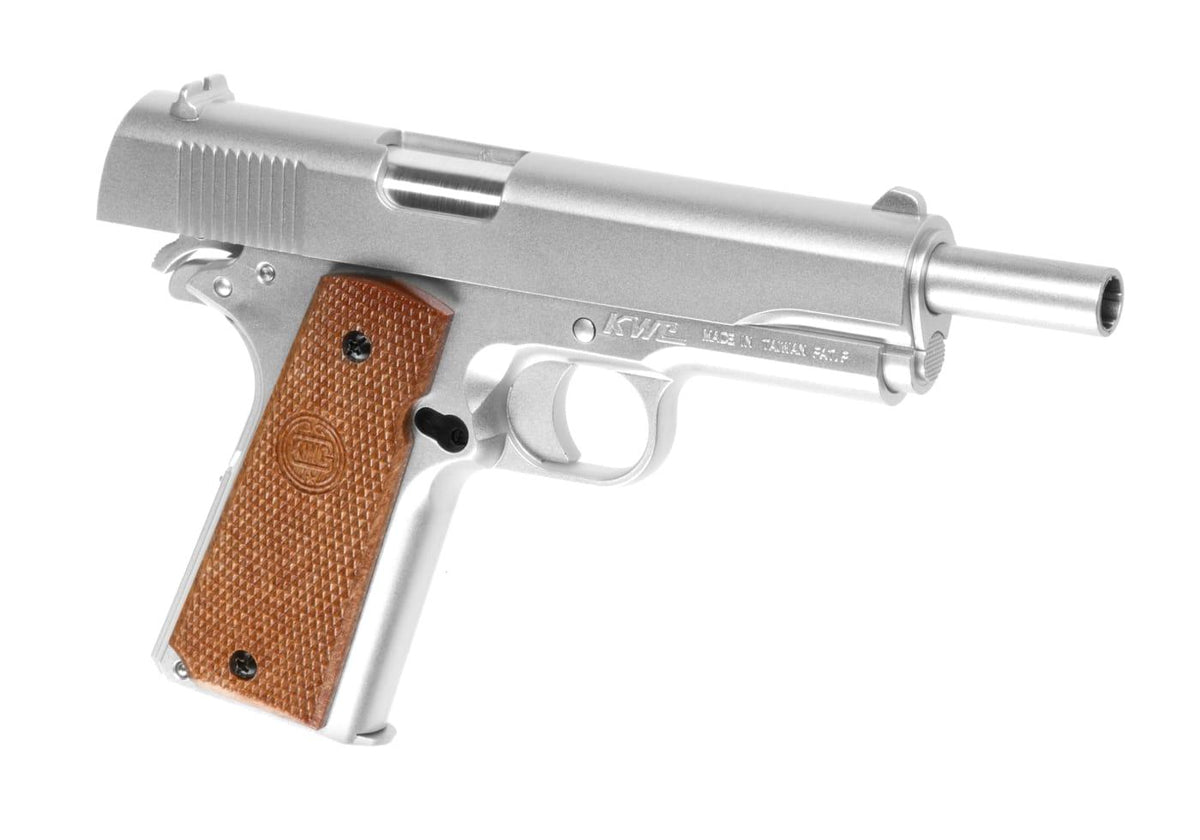 KWC M1911 Silver Spring Gun - Silver