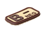 JTG Bloodtype gummipatch B Neg