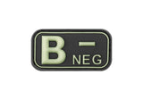 JTG Bloodtype gummipatch B Neg