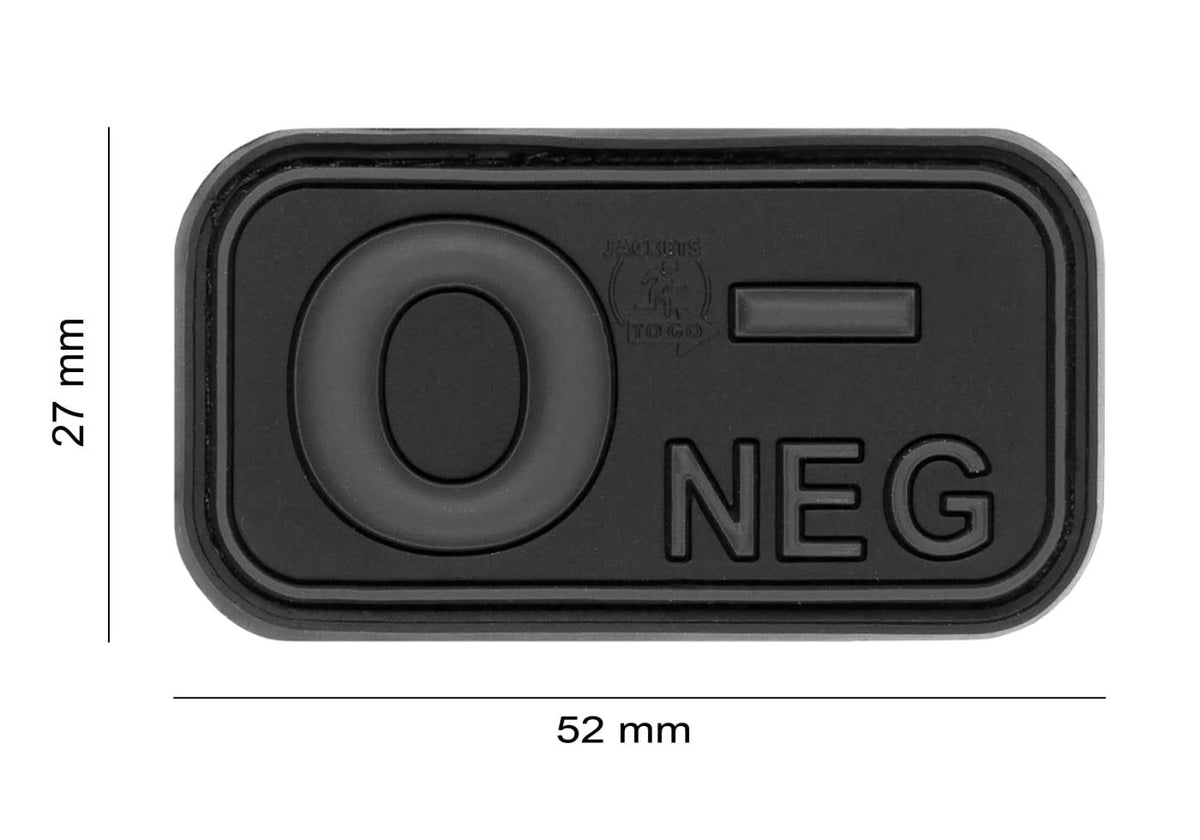 JTG Bloodtype gummipatch 0 Neg