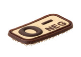 JTG Bloodtype gummipatch 0 Neg