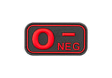 JTG Bloodtype gummipatch 0 Neg