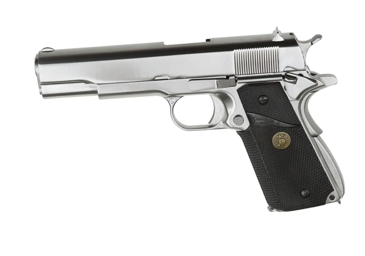 WE M1911 MEU helmetal V3 GBB - Sølv
