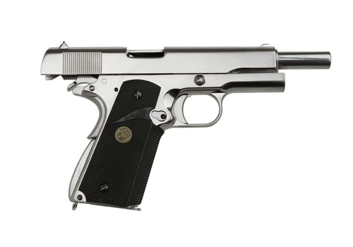 WE M1911 MEU helmetal V3 GBB - Sølv