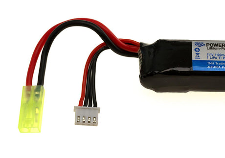 Pirate Arms LiPo 11.1V 1100mAh 20C Kolbe Tube Type Mini Tamiya - Sort