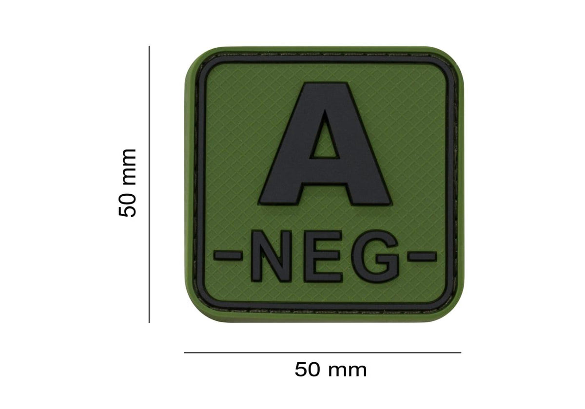 JTG Bloodtype Square gummipatch A Neg