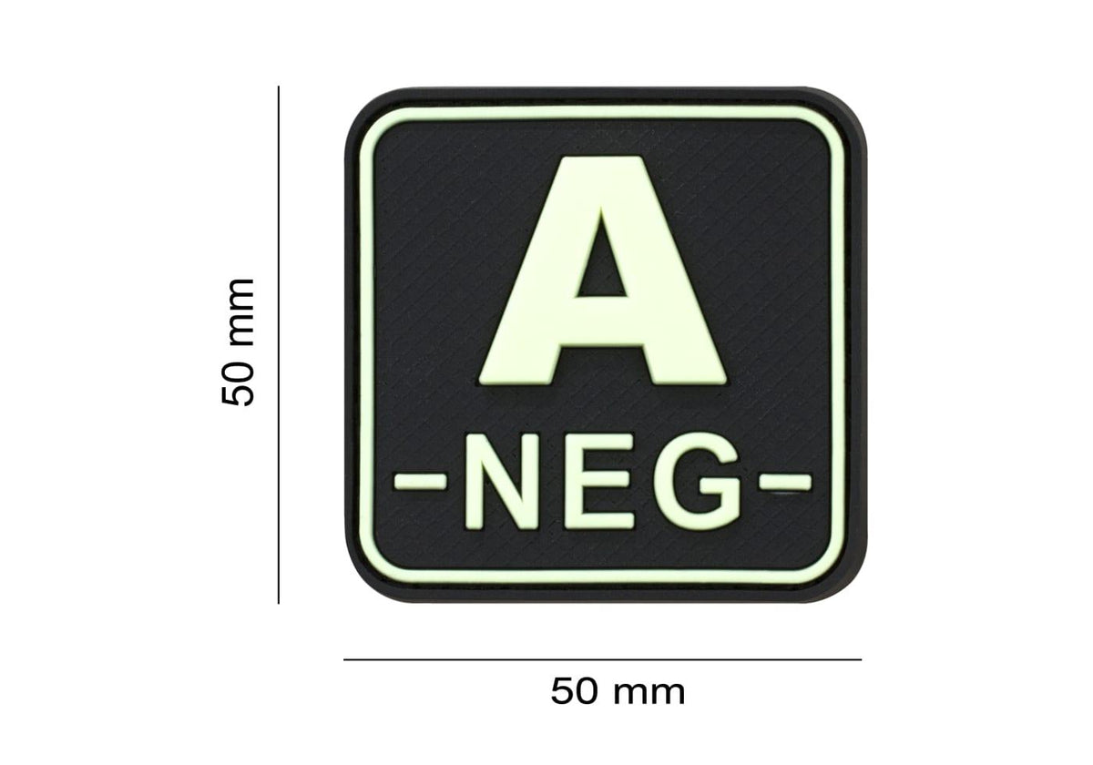 JTG Bloodtype Square gummipatch A Neg