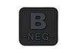 JTG Bloodtype Square gummipatch B Neg