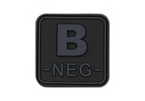 JTG Bloodtype Square gummipatch B Neg