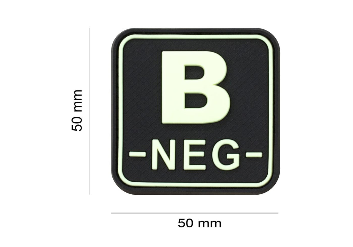 JTG Bloodtype Square gummipatch B Neg