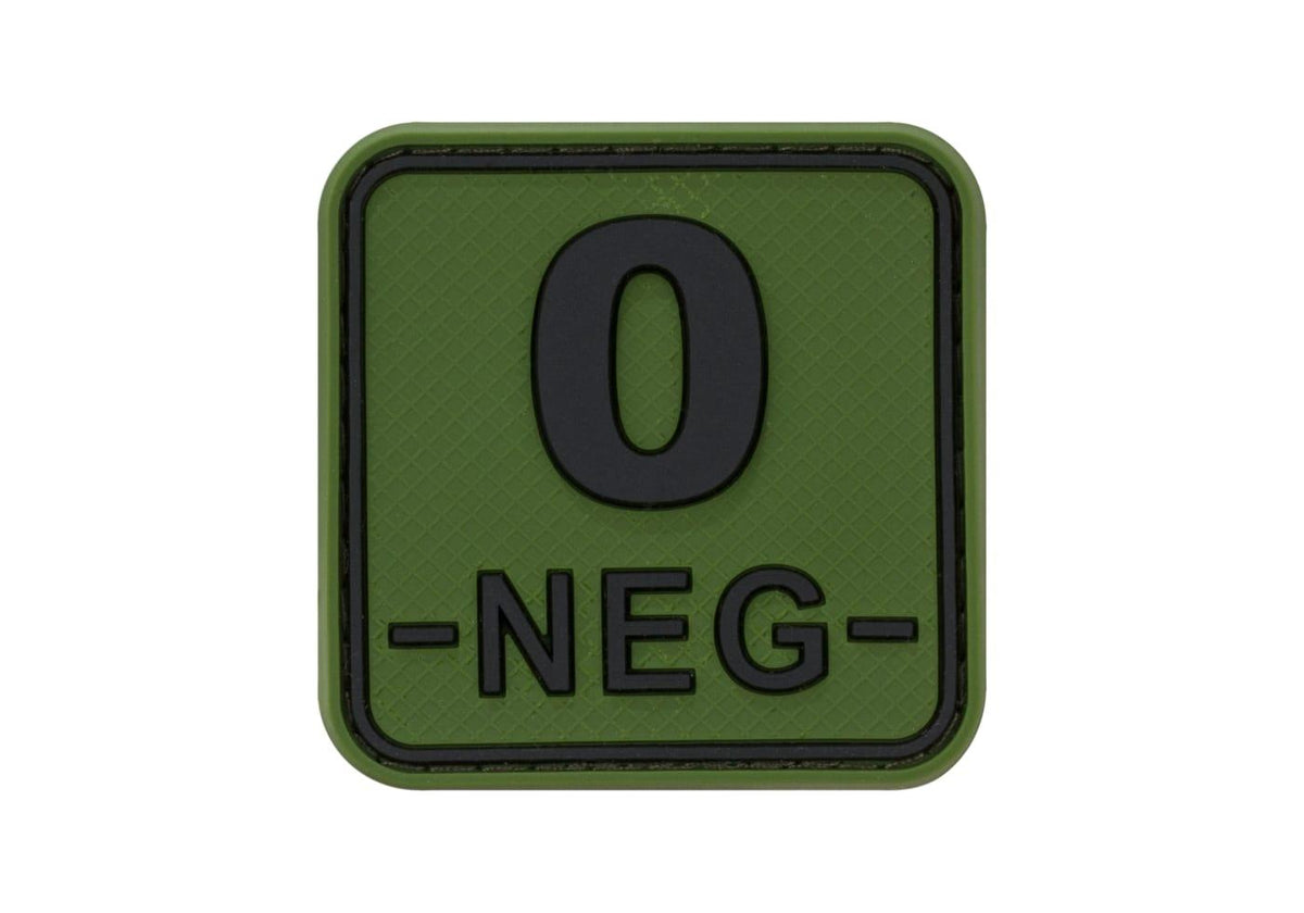JTG Bloodtype Square gummipatch 0 Neg