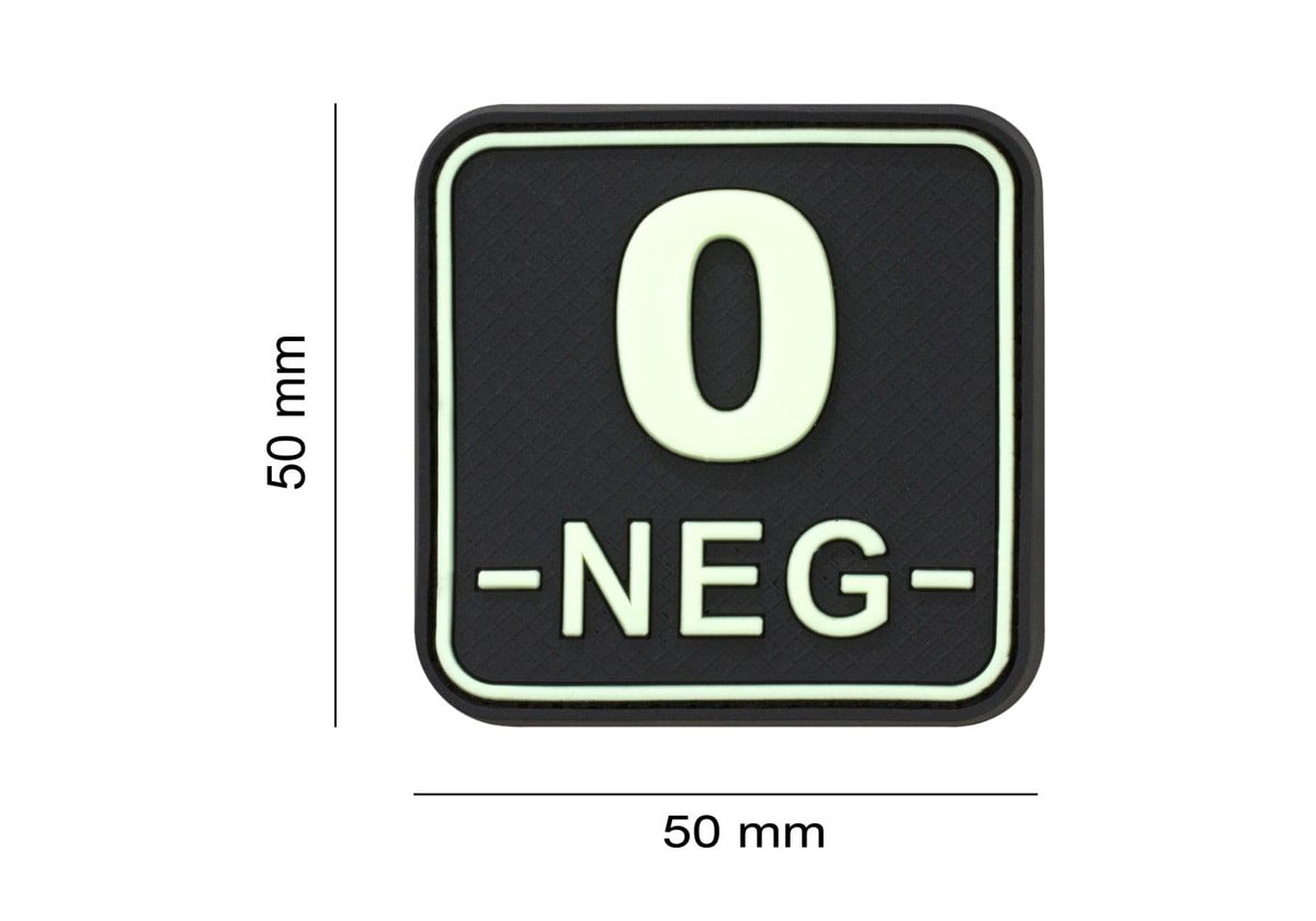 JTG Bloodtype Square gummipatch 0 Neg