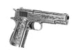 WE M1911 Etched helmetal GBB - Sølv