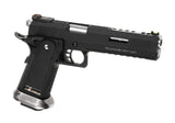 WE Hi-Capa 6 Force A Silver Barrel Full Metal GBB - Black