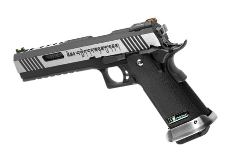 WE Hi-Capa 6 Force A Silver Barrel Full Metal GBB - Dual Tone